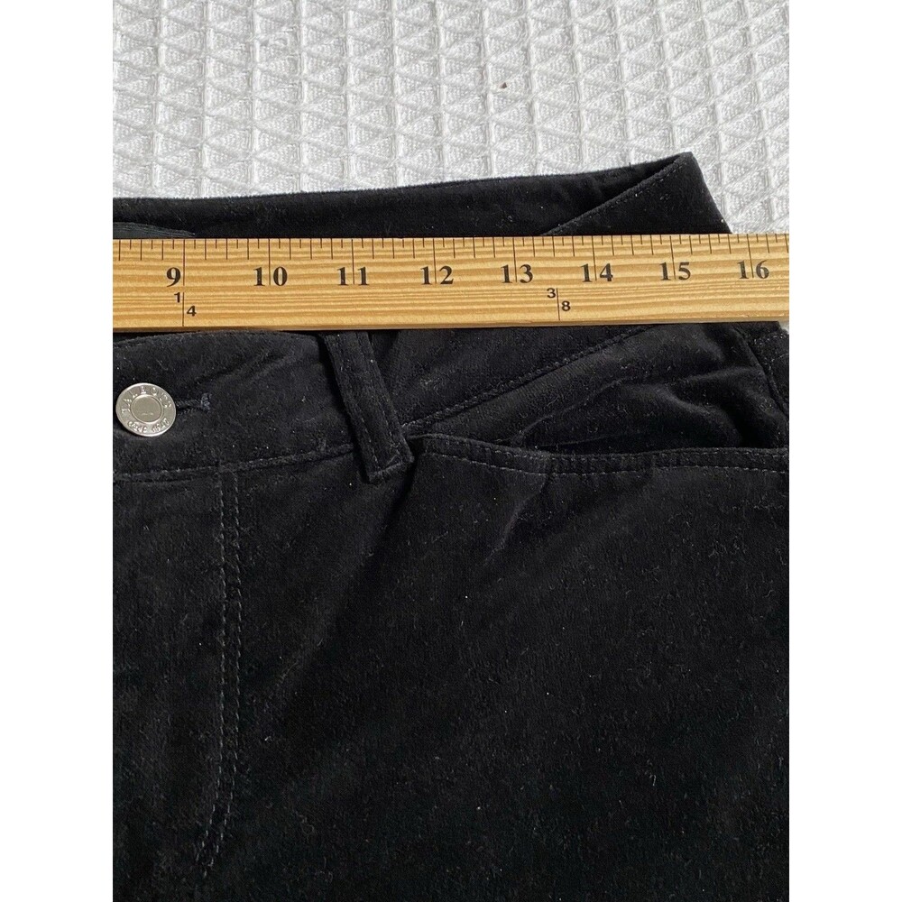 Talbots Black velvet Stretch Straight Leg Dress pants Women’s Size 6 Pockets - Picture 5 of 7